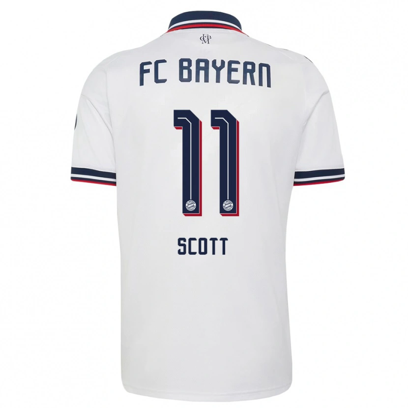 DanxenメンズMichael Scott#11ホワイト グレー レッドアウェイシャツ2026/27ジャージーユニフォーム