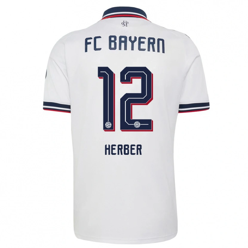 DanxenメンズNiklas Herber#12ホワイト グレー レッドアウェイシャツ2026/27ジャージーユニフォーム