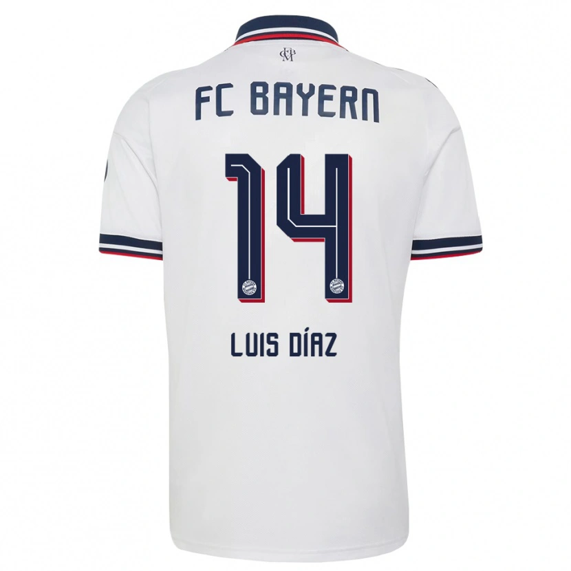 Danxenメンズルイス・フェルナンド・ディアス・マルランダ#14ホワイト グレー レッドアウェイシャツ2026/27ジャージーユニフォーム