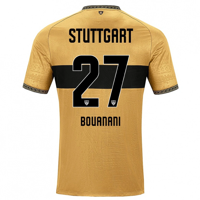 Danxenメンズバドレディン・ブアナニ#27ブラウン ブラック ホワイトアウェイシャツ2026/27ジャージーユニフォーム