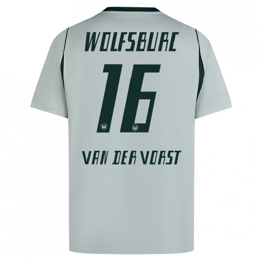 DanxenメンズFynn Van Der Vorst#16グレー グリーンアウェイシャツ2026/27ジャージーユニフォーム