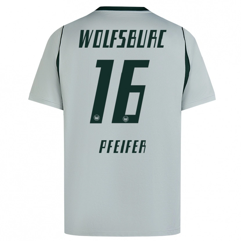 DanxenメンズLeo Pfeifer#16グレー グリーンアウェイシャツ2026/27ジャージーユニフォーム