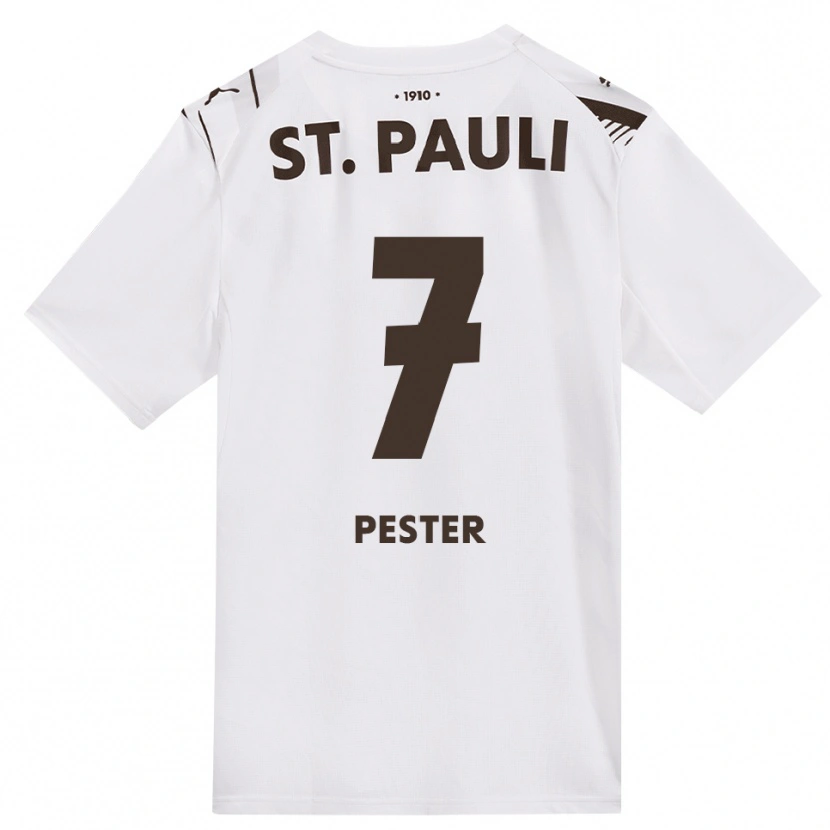 DanxenメンズGejon Pester#7カフェ ホワイト レッドアウェイシャツ2026/27ジャージーユニフォーム