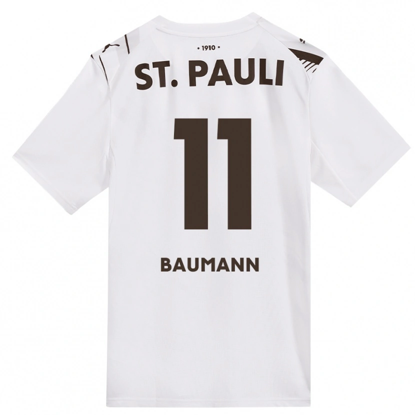 DanxenメンズMalte Baumann#11カフェ ホワイト レッドアウェイシャツ2026/27ジャージーユニフォーム