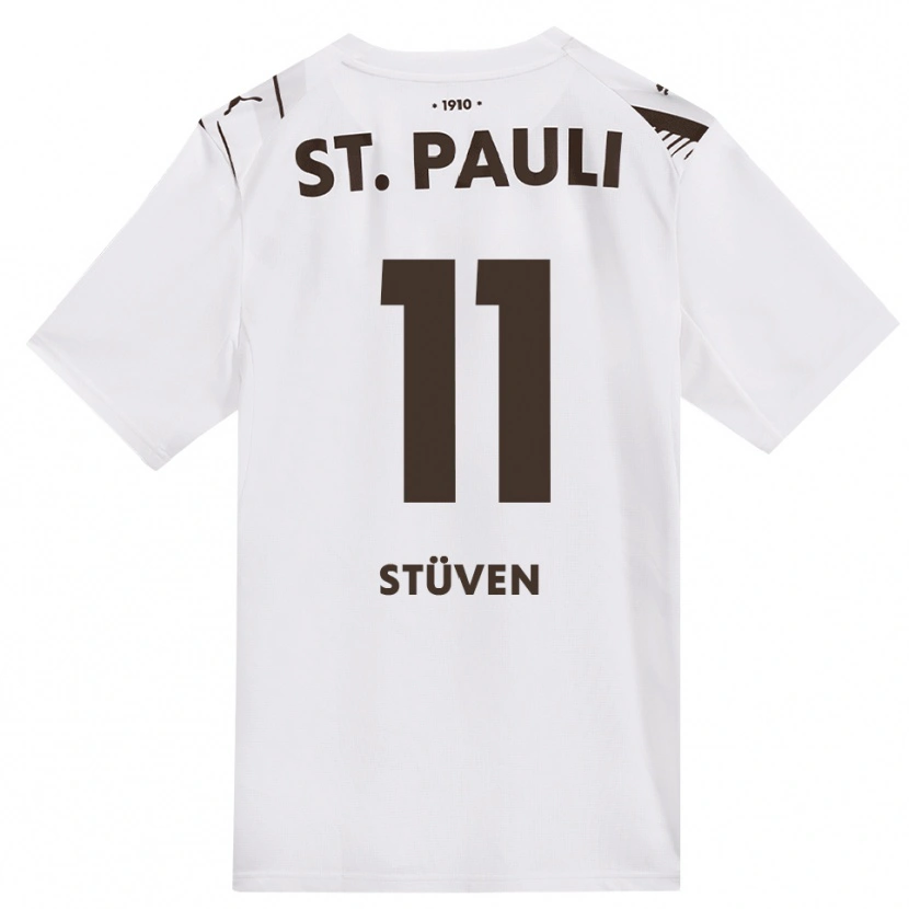 DanxenメンズMax Stüven#11カフェ ホワイト レッドアウェイシャツ2026/27ジャージーユニフォーム