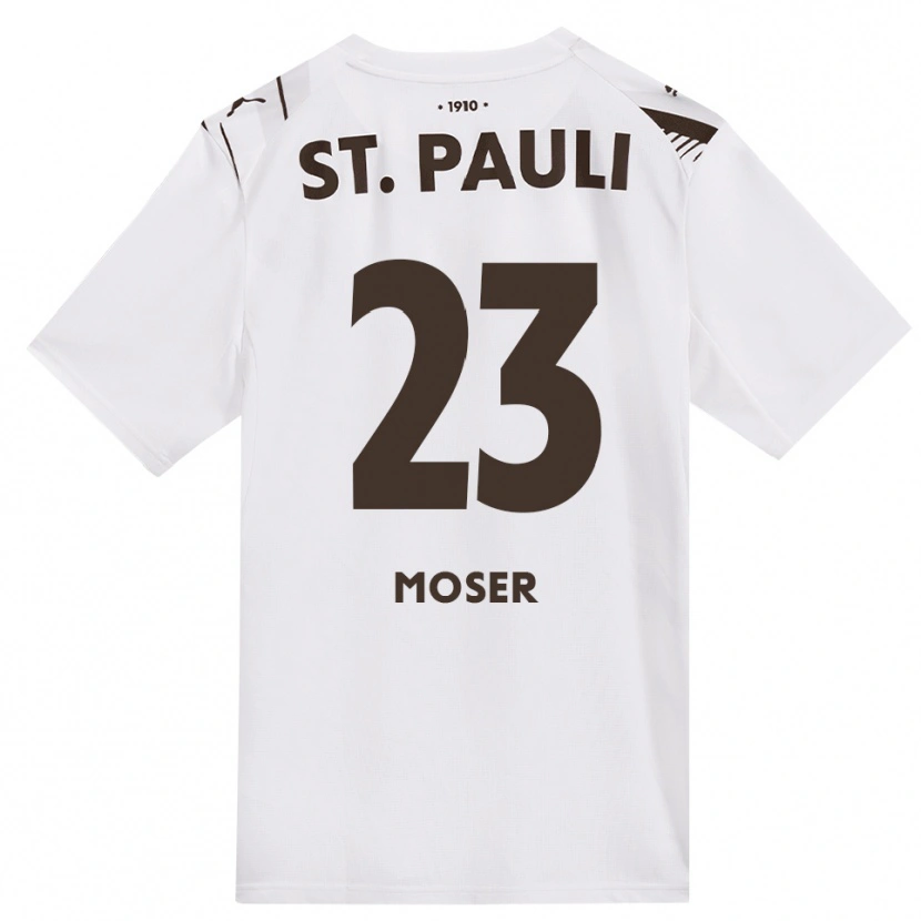 DanxenメンズAmmon Moser#23カフェ ホワイト レッドアウェイシャツ2026/27ジャージーユニフォーム