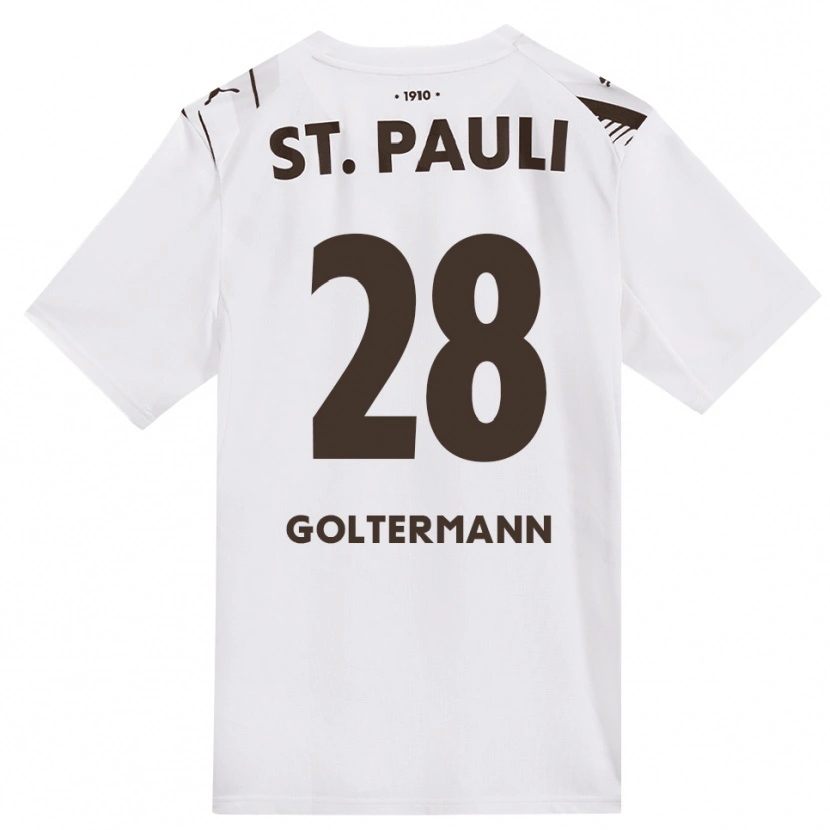 DanxenメンズMax Goltermann#28カフェ ホワイト レッドアウェイシャツ2026/27ジャージーユニフォーム