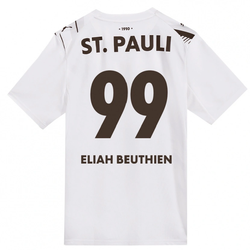 DanxenメンズJaron Eliah Beuthien#99カフェ ホワイト レッドアウェイシャツ2026/27ジャージーユニフォーム