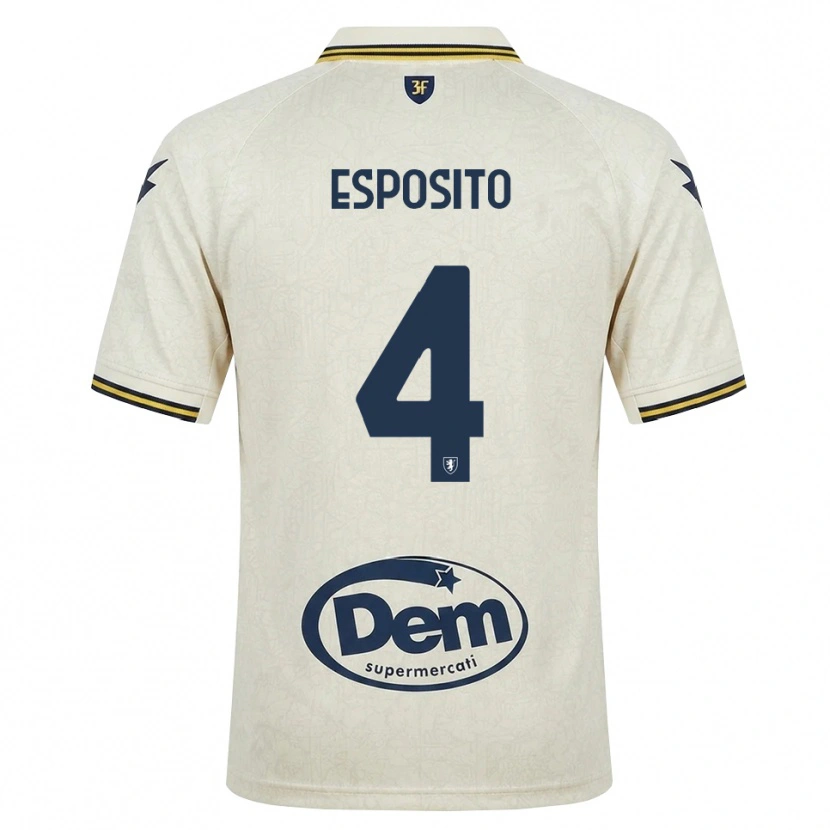 DanxenメンズValerio Esposito#4オールドレース イエロー ブラックアウェイシャツ2026/27ジャージーユニフォーム