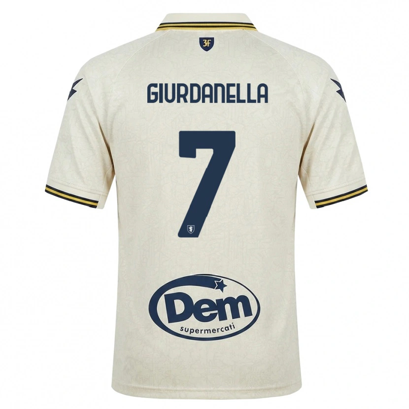 DanxenメンズLorenzo Giurdanella#7オールドレース イエロー ブラックアウェイシャツ2026/27ジャージーユニフォーム