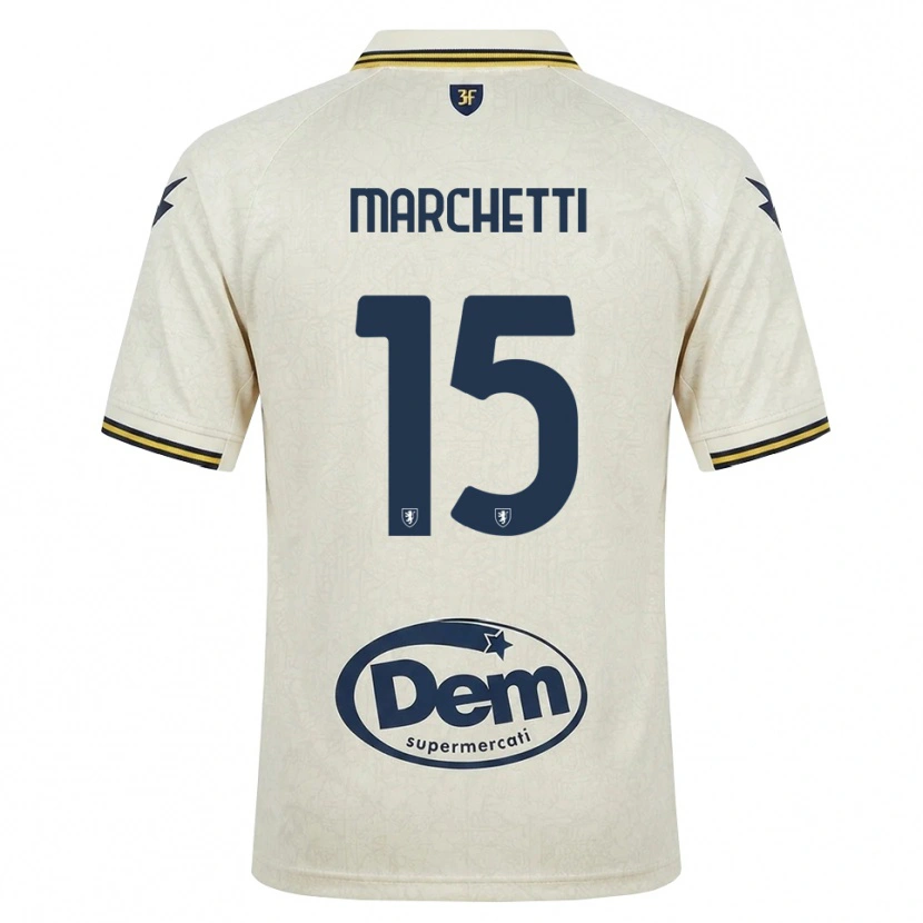 DanxenメンズMatteo Marchetti#15オールドレース イエロー ブラックアウェイシャツ2026/27ジャージーユニフォーム