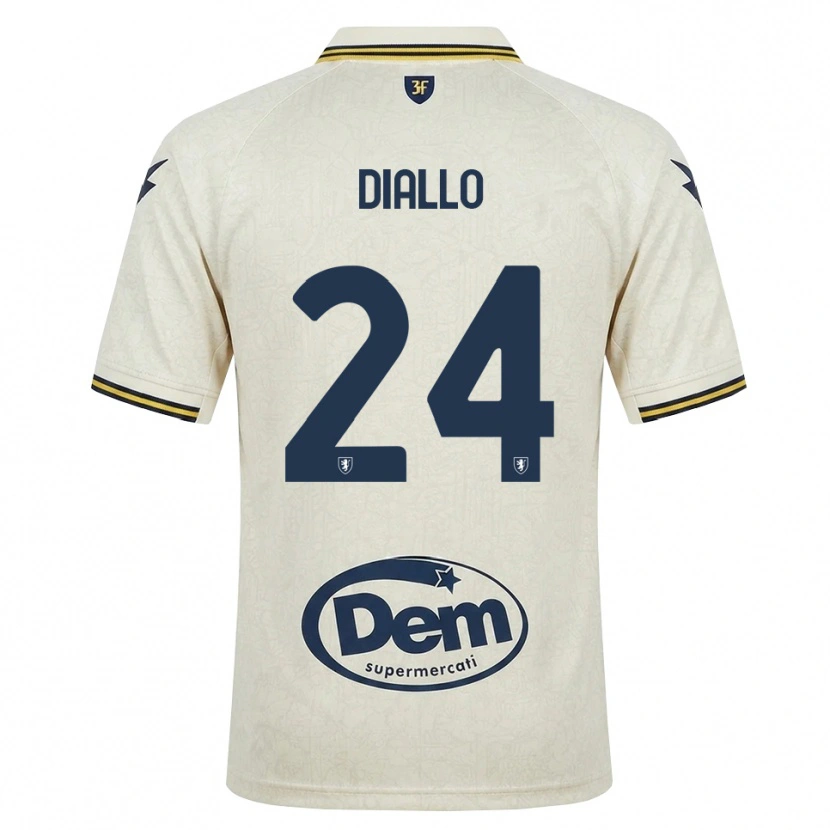 DanxenメンズAbdoul Diallo#24オールドレース イエロー ブラックアウェイシャツ2026/27ジャージーユニフォーム