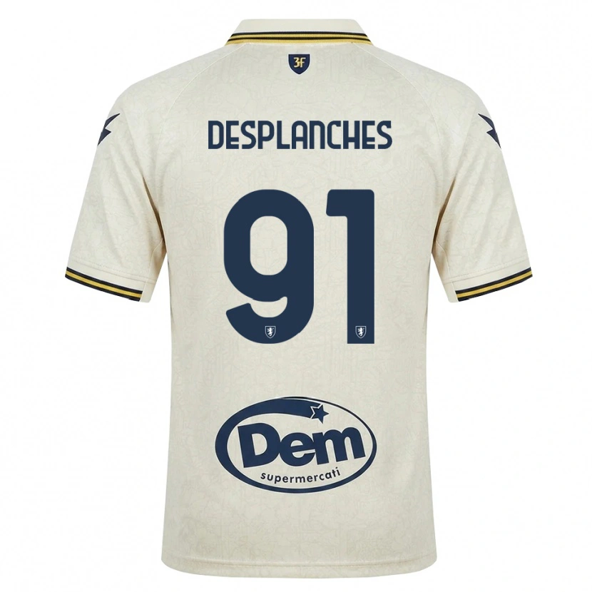 Danxenメンズセバスティアーノ・デプランシュ#91オールドレース イエロー ブラックアウェイシャツ2026/27ジャージーユニフォーム