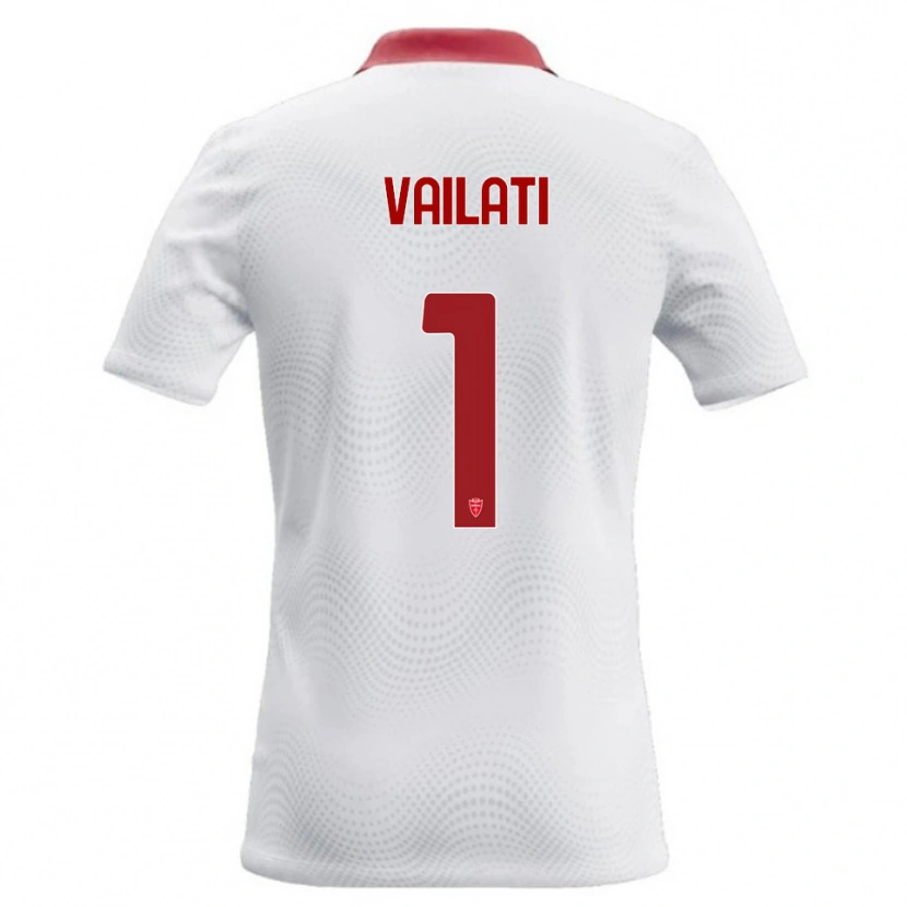 DanxenメンズAndrea Vailati#1白 赤アウェイシャツ2026/27ジャージーユニフォーム