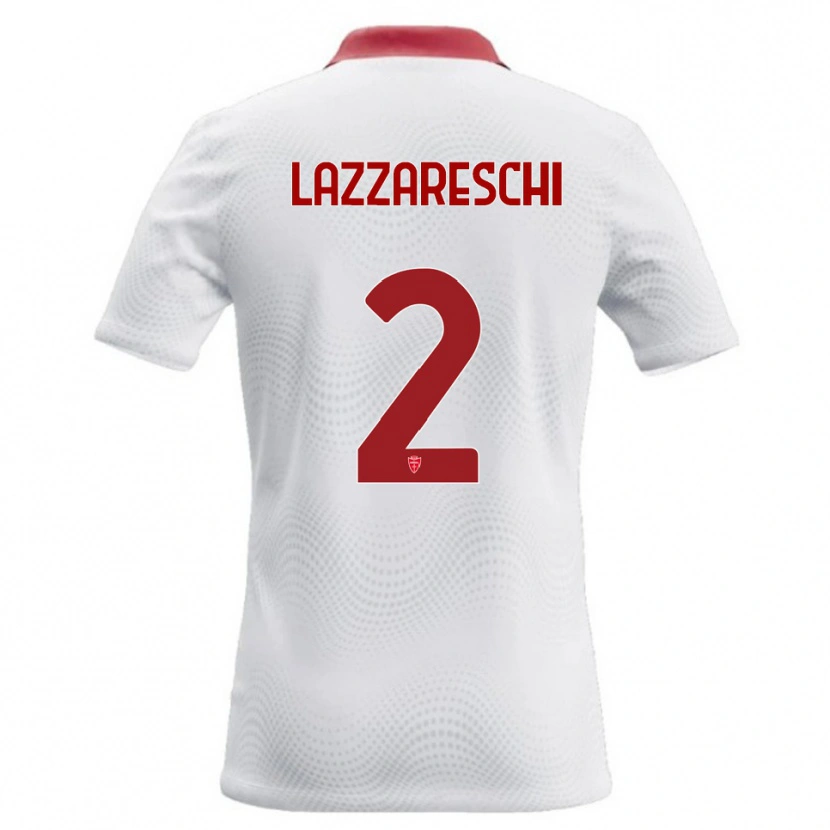DanxenメンズAndrea Lazzareschi#2白 赤アウェイシャツ2026/27ジャージーユニフォーム