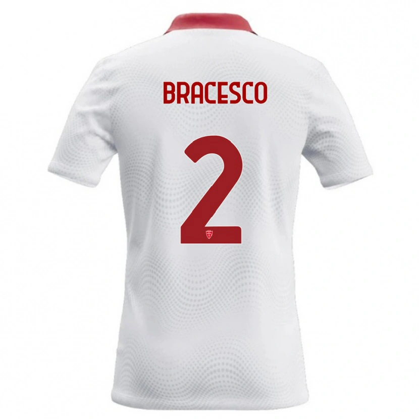 DanxenメンズRiccardo Bracesco#2白 赤アウェイシャツ2026/27ジャージーユニフォーム