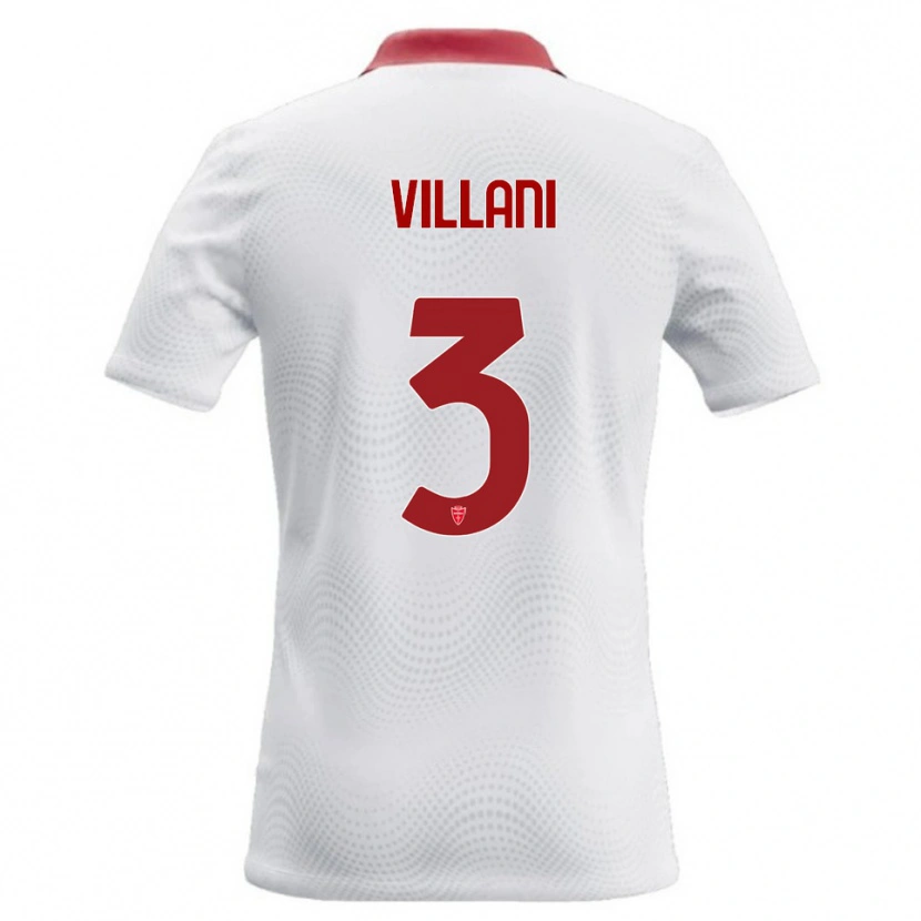 DanxenメンズMatteo Villani#3白 赤アウェイシャツ2026/27ジャージーユニフォーム
