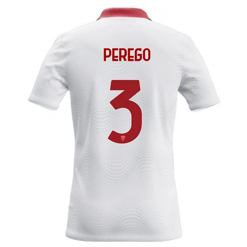 DanxenメンズGregorio Perego#3白 赤アウェイシャツ2026/27ジャージーユニフォーム