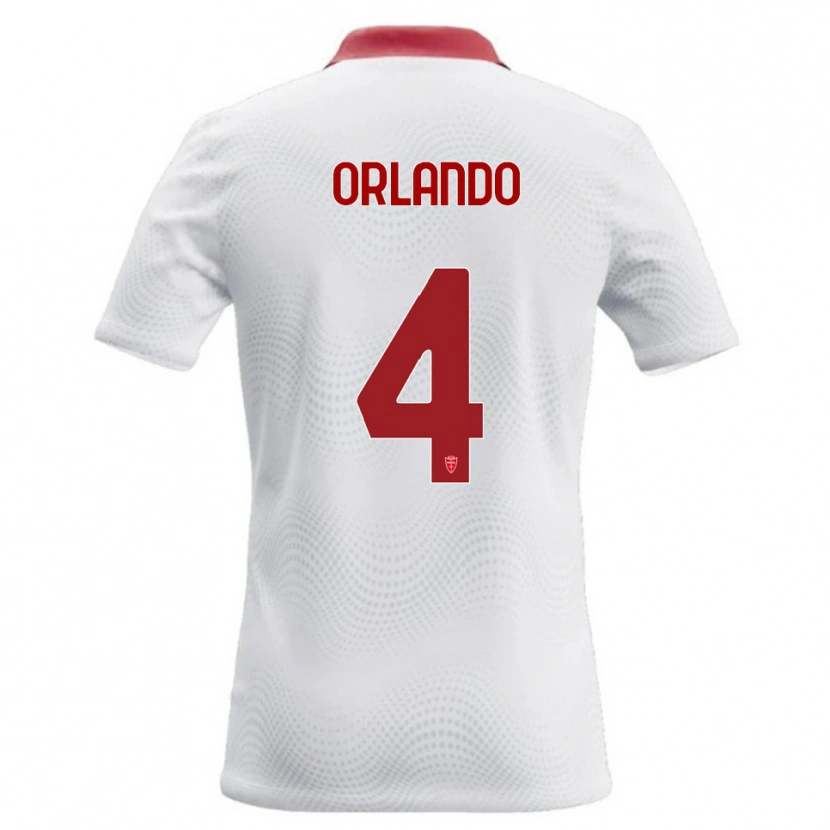 DanxenメンズAndrea Orlando#4白 赤アウェイシャツ2026/27ジャージーユニフォーム