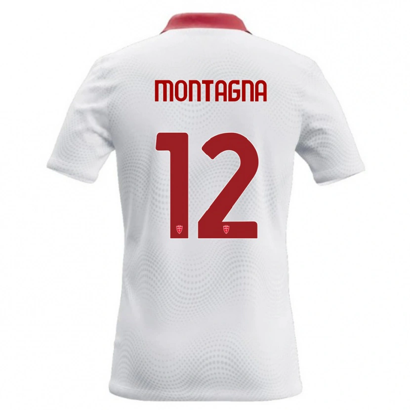 DanxenメンズJacopo Montagna#12白 赤アウェイシャツ2026/27ジャージーユニフォーム