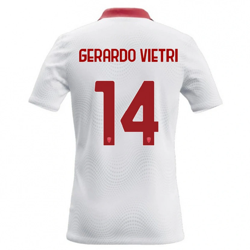 DanxenメンズAlessandro Gerardo Vietri#14白 赤アウェイシャツ2026/27ジャージーユニフォーム