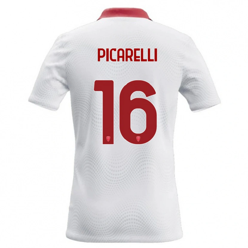 DanxenメンズMarco Picarelli#16白 赤アウェイシャツ2026/27ジャージーユニフォーム