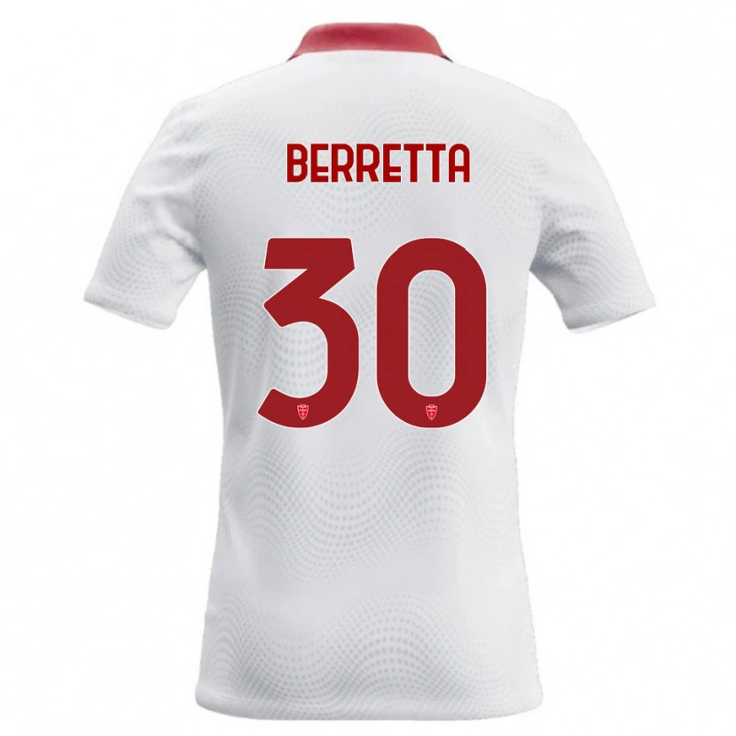 DanxenメンズAlessandro Berretta#30白 赤アウェイシャツ2026/27ジャージーユニフォーム