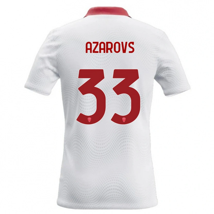 DanxenメンズTimurs Azarovs#33白 赤アウェイシャツ2026/27ジャージーユニフォーム
