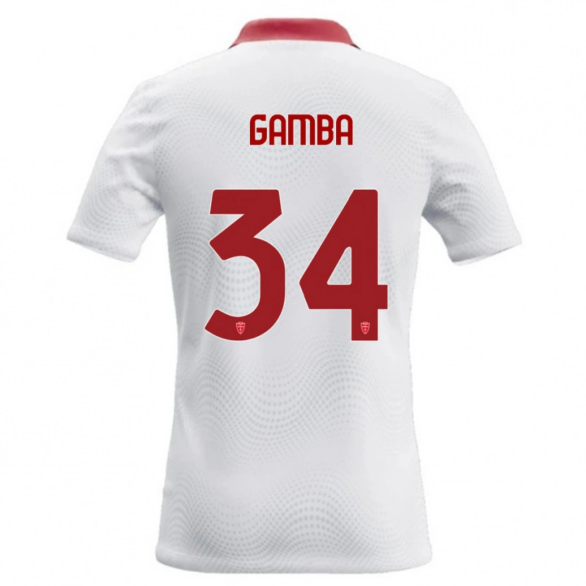 DanxenメンズAlberto Gamba#34白 赤アウェイシャツ2026/27ジャージーユニフォーム