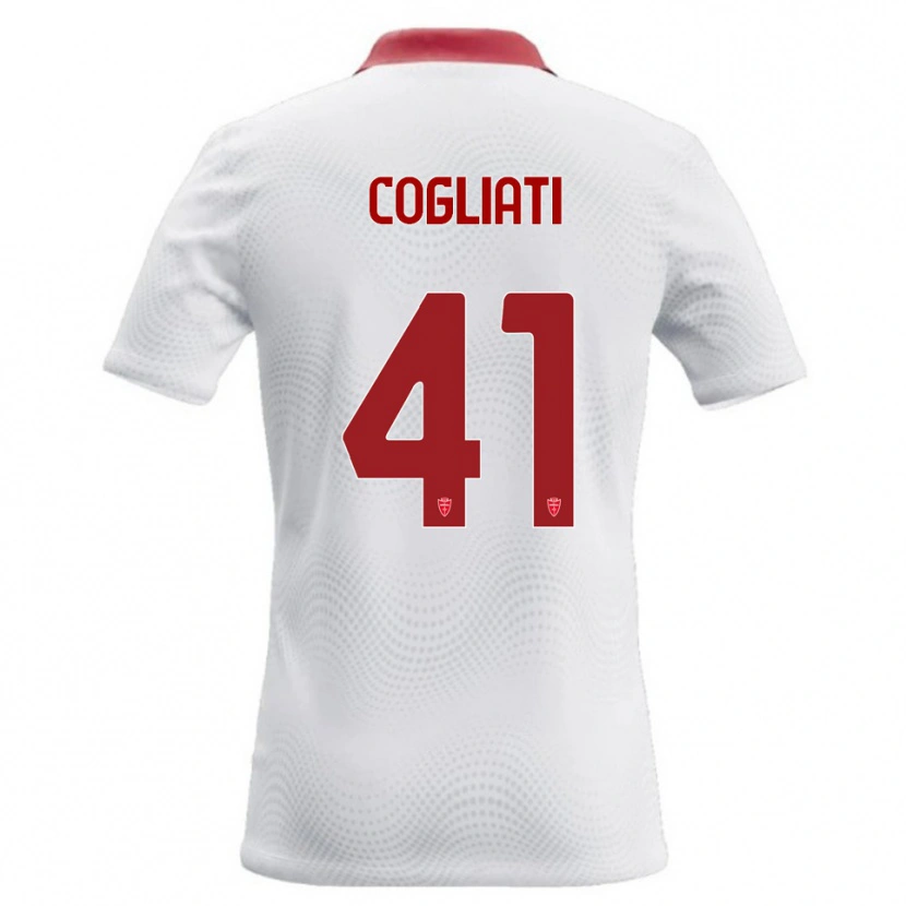 DanxenメンズAndrea Cogliati#41白 赤アウェイシャツ2026/27ジャージーユニフォーム