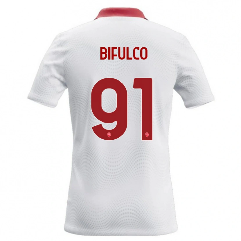 DanxenメンズDavide Bifulco#91白 赤アウェイシャツ2026/27ジャージーユニフォーム