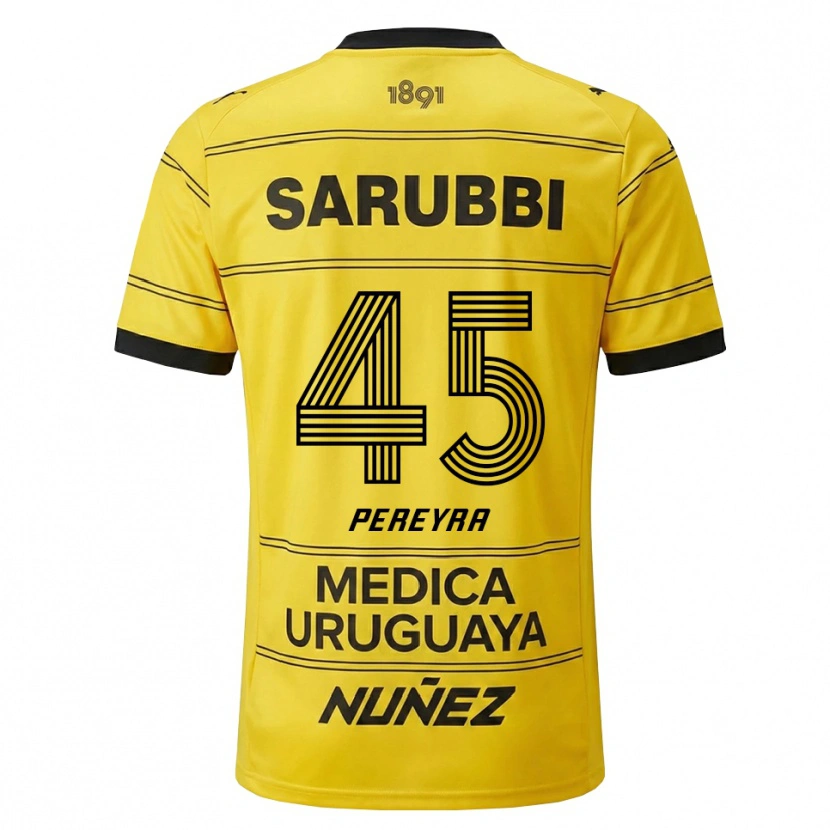 DanxenメンズEstevan Pereyra#45黄色 黒アウェイシャツ2026/27ジャージーユニフォーム