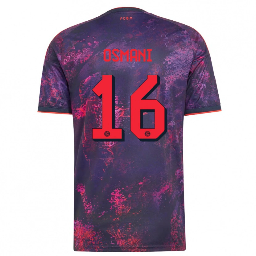 DanxenメンズErblin Osmani#16パープル レッドサードユニフォームシャツ2026/27ジャージーユニフォーム