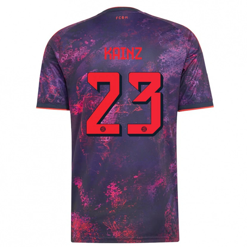 DanxenメンズManuel Kainz#23パープル レッドサードユニフォームシャツ2026/27ジャージーユニフォーム