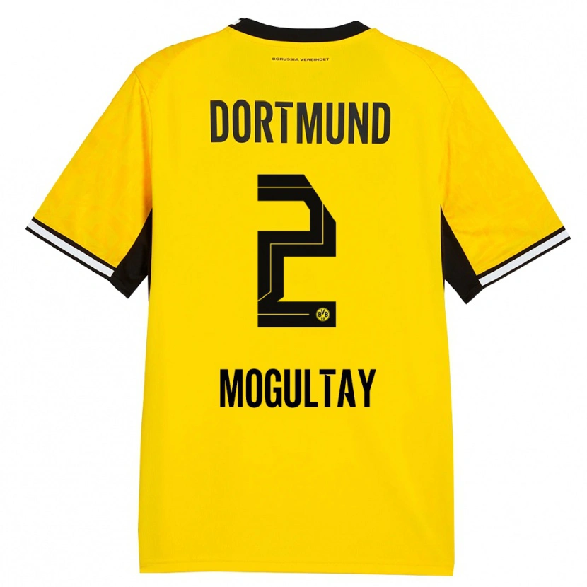 DanxenレディースBaran Mogultay#2イエロー ブラック ホワイトホームシャツ2026/27ジャージーユニフォーム