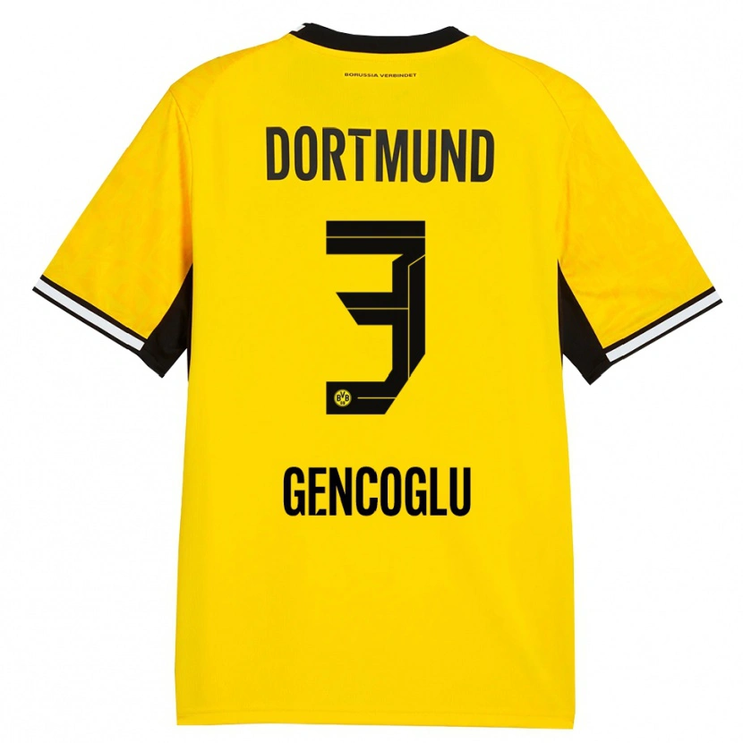DanxenレディースTekin Gencoglu#3イエロー ブラック ホワイトホームシャツ2026/27ジャージーユニフォーム