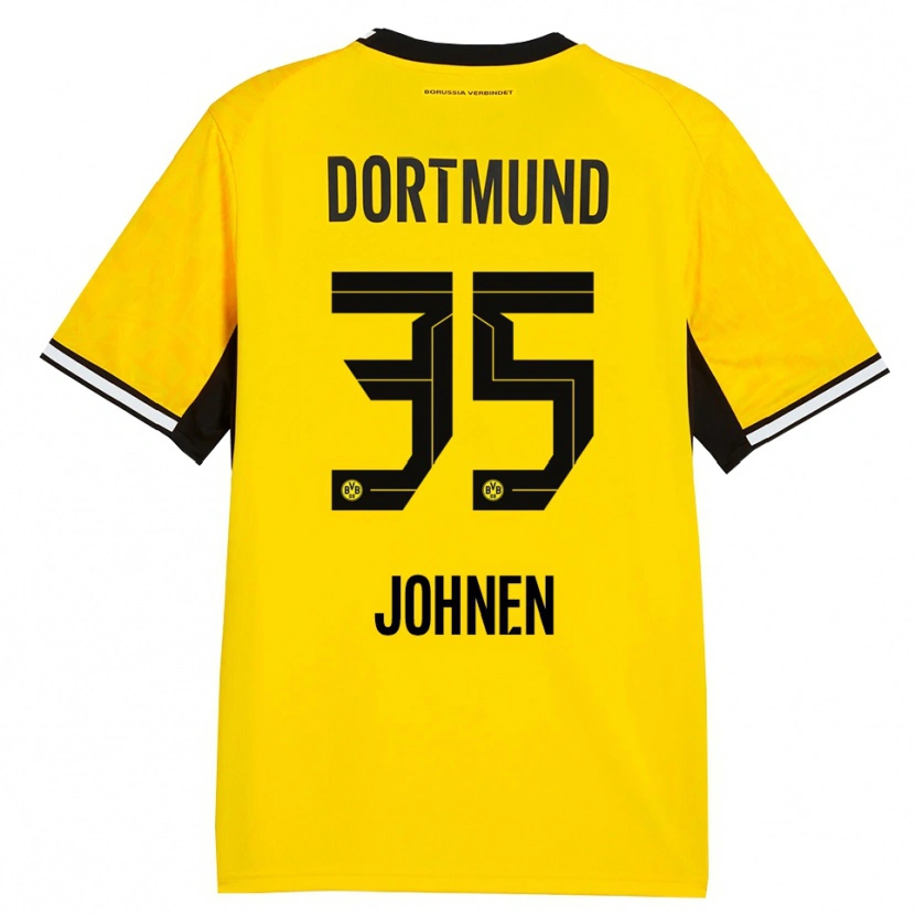 DanxenレディースMarcel Johnen#35イエロー ブラック ホワイトホームシャツ2026/27ジャージーユニフォーム