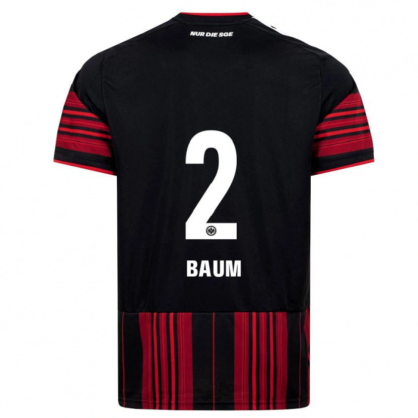 Danxenレディースエリアス・ニクラス・バウム#2ブラック レッド ホワイトホームシャツ2026/27ジャージーユニフォーム