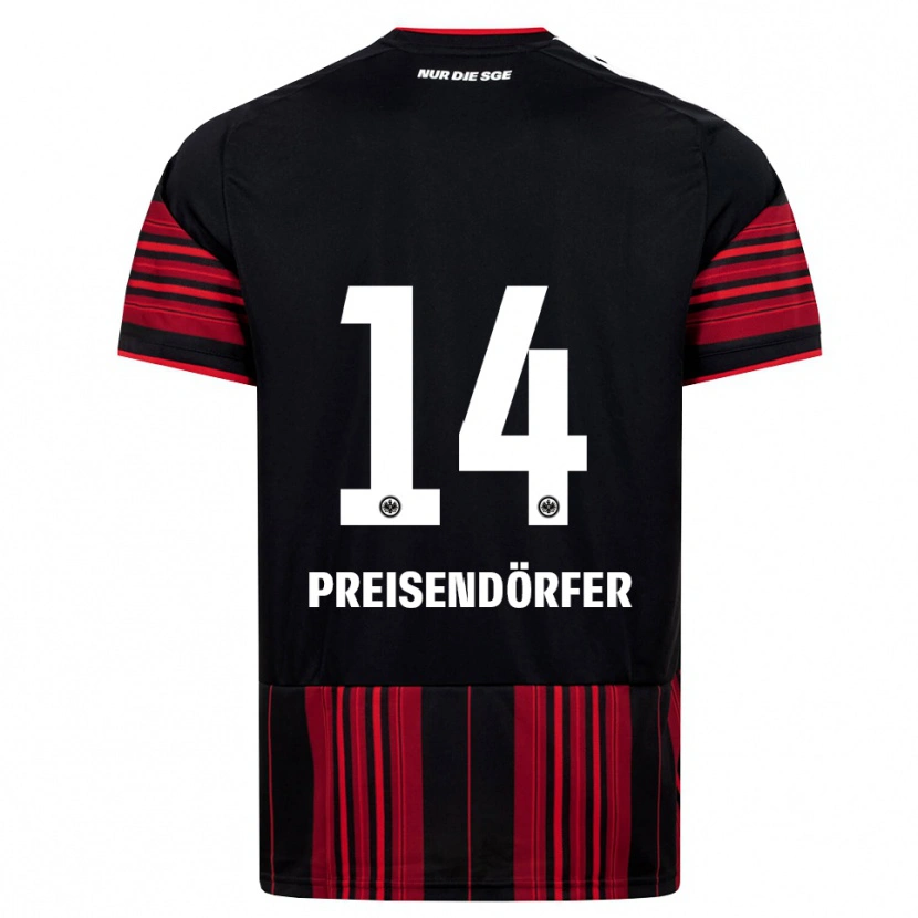 DanxenレディースConstantin Preisendörfer#14ブラック レッド ホワイトホームシャツ2026/27ジャージーユニフォーム
