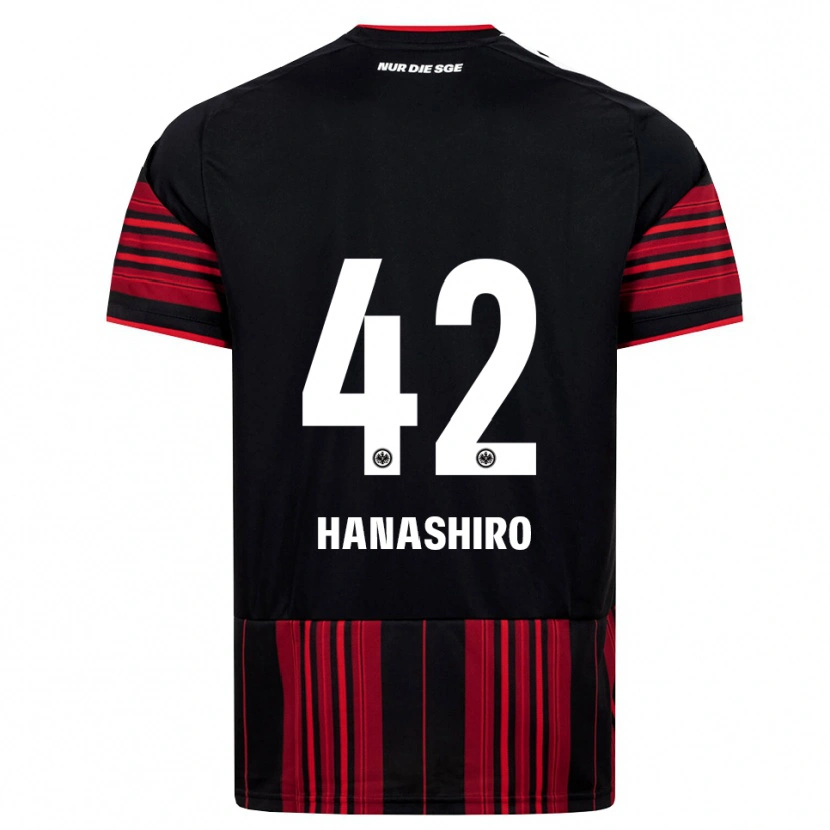 Danxenレディース花城琳斗#42ブラック レッド ホワイトホームシャツ2026/27ジャージーユニフォーム