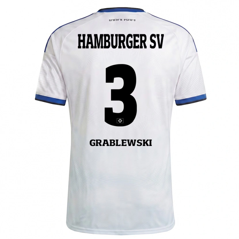 DanxenレディースMax Grablewski#3ホワイト ブラック ブルーホームシャツ2026/27ジャージーユニフォーム
