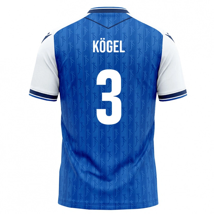 DanxenレディースElias Kögel#3ロイヤルブルー ホワイトホームシャツ2026/27ジャージーユニフォーム