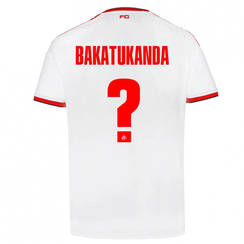 DanxenレディースElias Bakatukanda#0ホワイト レッド ブラックホームシャツ2026/27ジャージーユニフォーム
