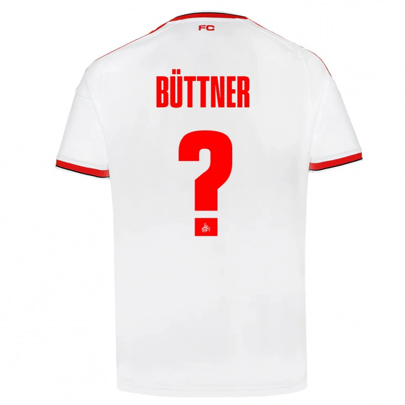 DanxenレディースLasse Büttner#0ホワイト レッド ブラックホームシャツ2026/27ジャージーユニフォーム