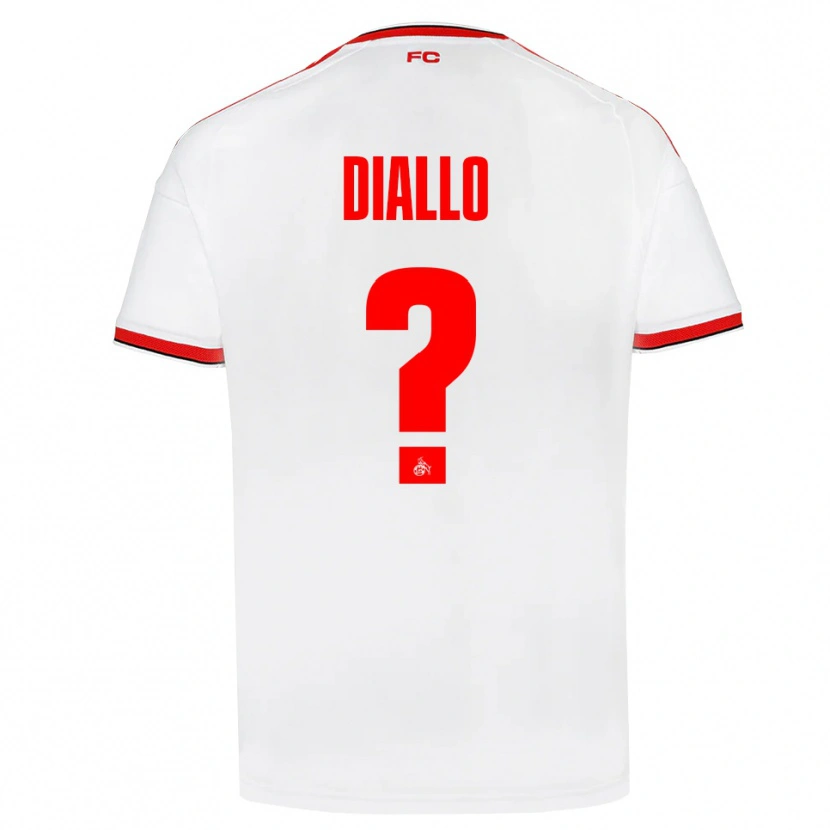 DanxenレディースIsmaila Diallo#0ホワイト レッド ブラックホームシャツ2026/27ジャージーユニフォーム