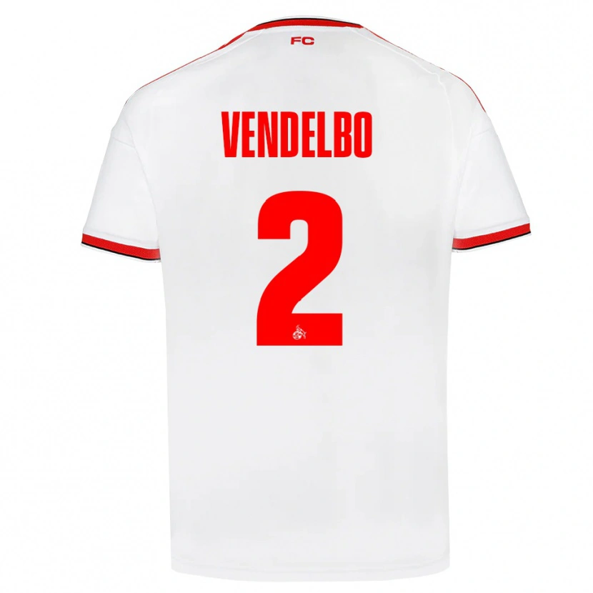 DanxenレディースSofie Vendelbo#2ホワイト レッド ブラックホームシャツ2026/27ジャージーユニフォーム