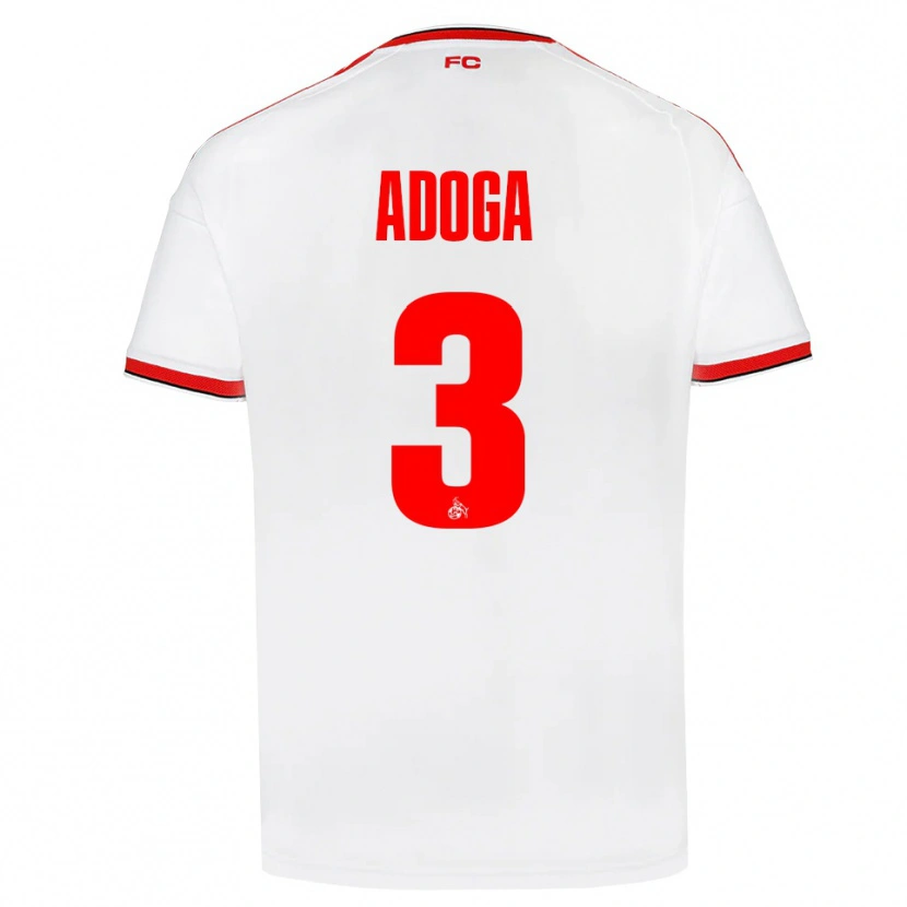 DanxenレディースBrian Adoga#3ホワイト レッド ブラックホームシャツ2026/27ジャージーユニフォーム