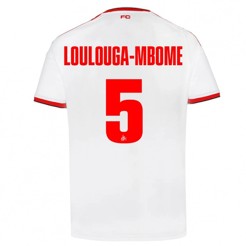 DanxenレディースPascal Loulouga-Mbome#5ホワイト レッド ブラックホームシャツ2026/27ジャージーユニフォーム