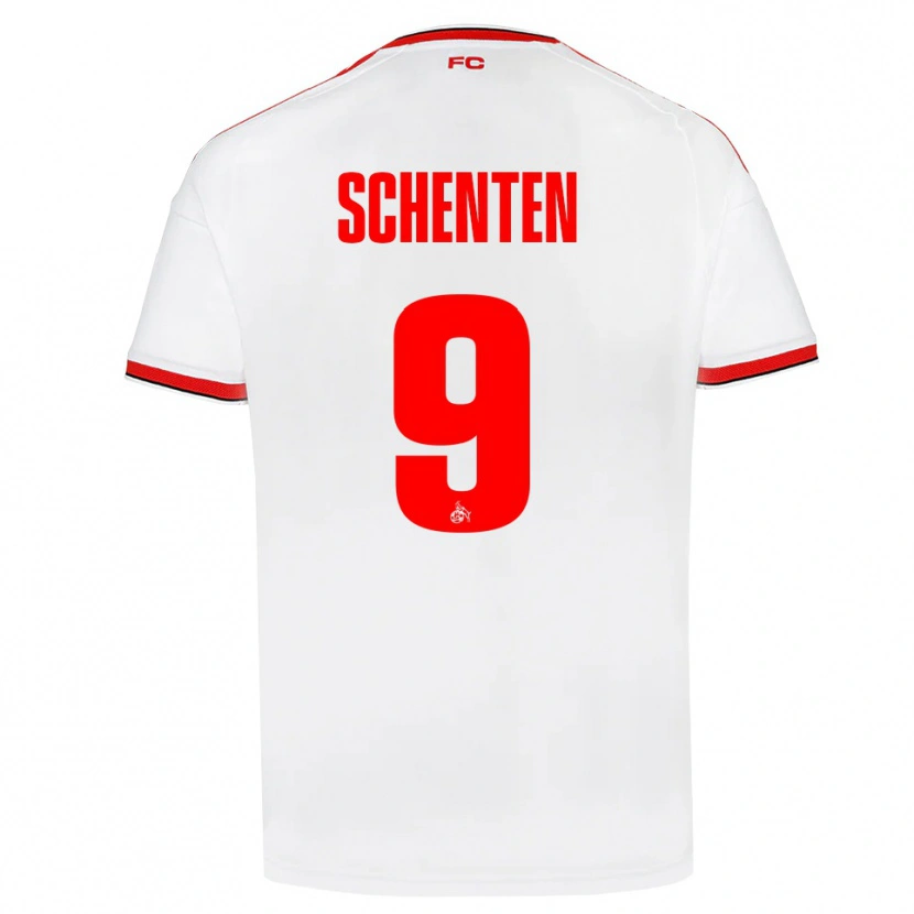 DanxenレディースFynn Schenten#9ホワイト レッド ブラックホームシャツ2026/27ジャージーユニフォーム