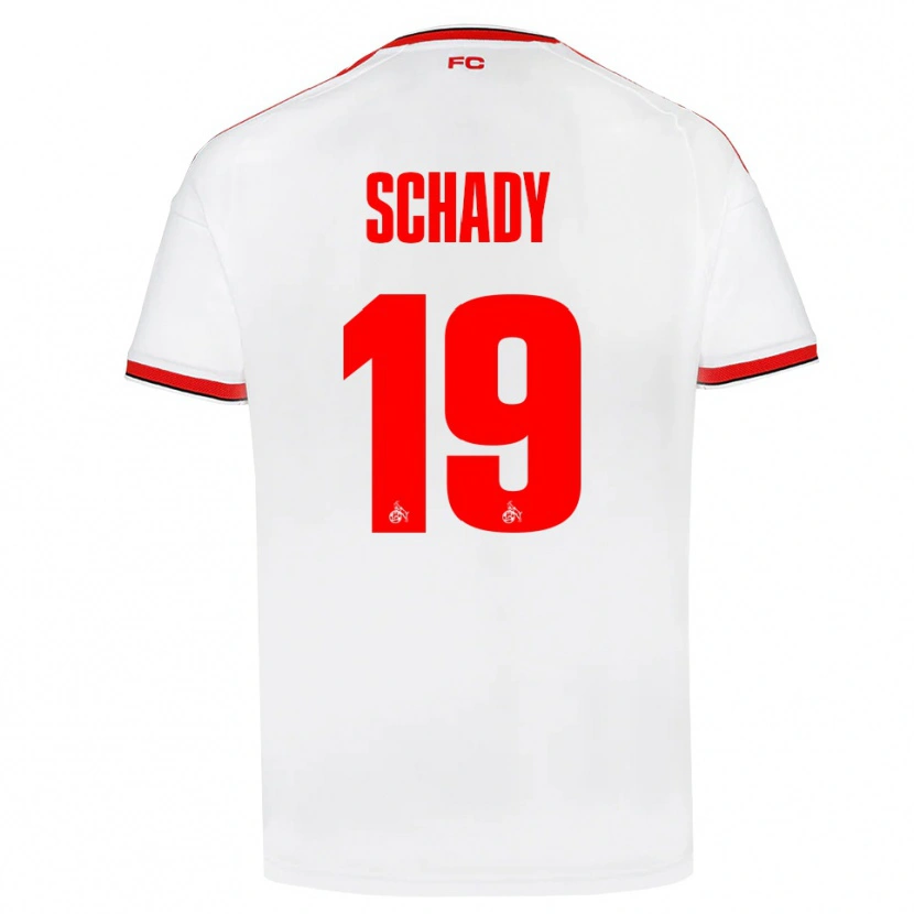 DanxenレディースAlexis Schady#19ホワイト レッド ブラックホームシャツ2026/27ジャージーユニフォーム